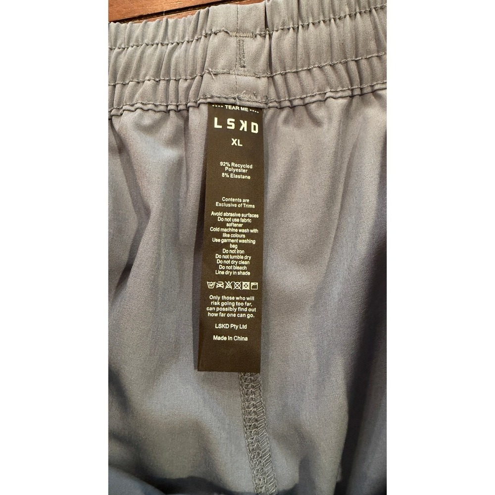 LSKD Rep Short Mens XL Blue Grey Athletic Training Gym Shorts MAST0005 - Picture 3 of 16